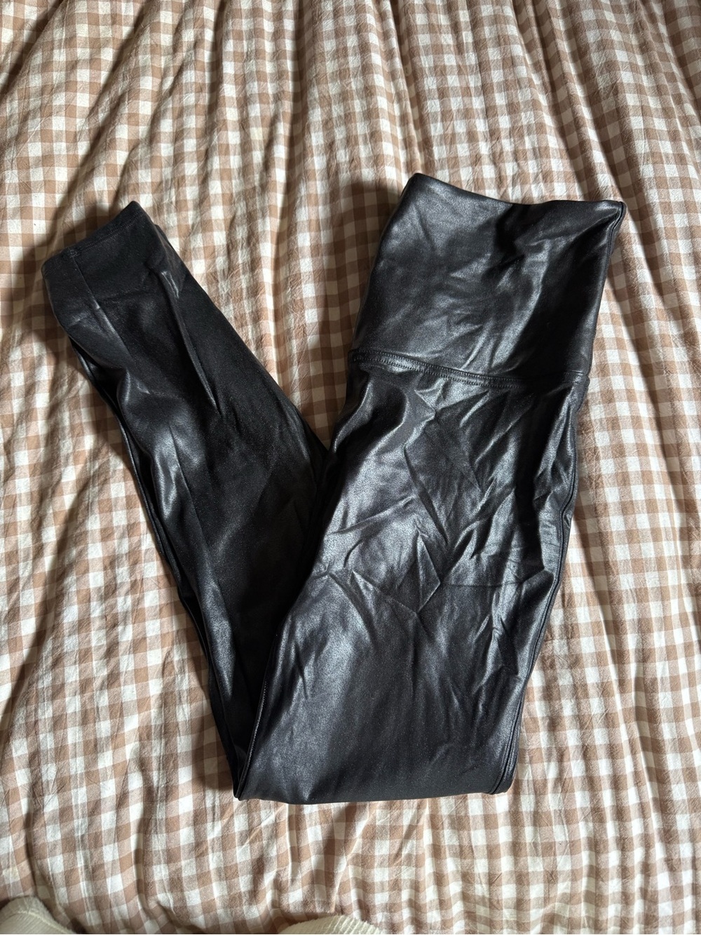 SPANX Faux Leather Leggings in Black